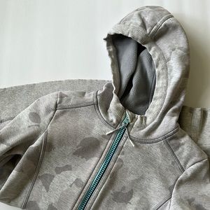 Athleta Girl Size 8-10 camo full zip hoodie